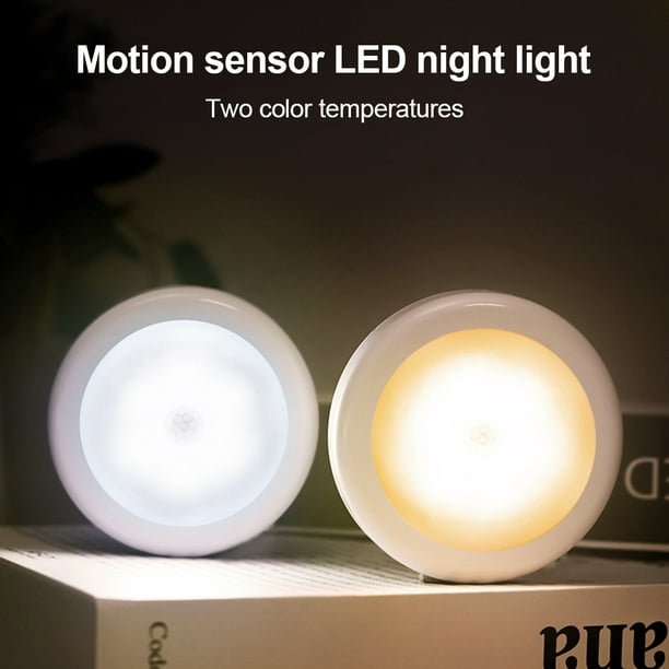 CHIC2: Luz nocturna 2 LED a pilas con detector de movimiento