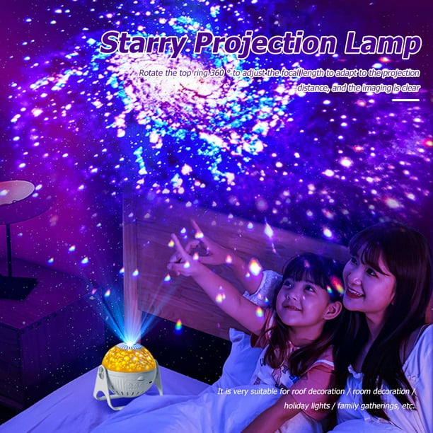 Proyector de luz nocturna de estrellas para niños, proyector de planetario  giratorio de 360°, cable USB, lámpara de proyector de galaxia para decorar