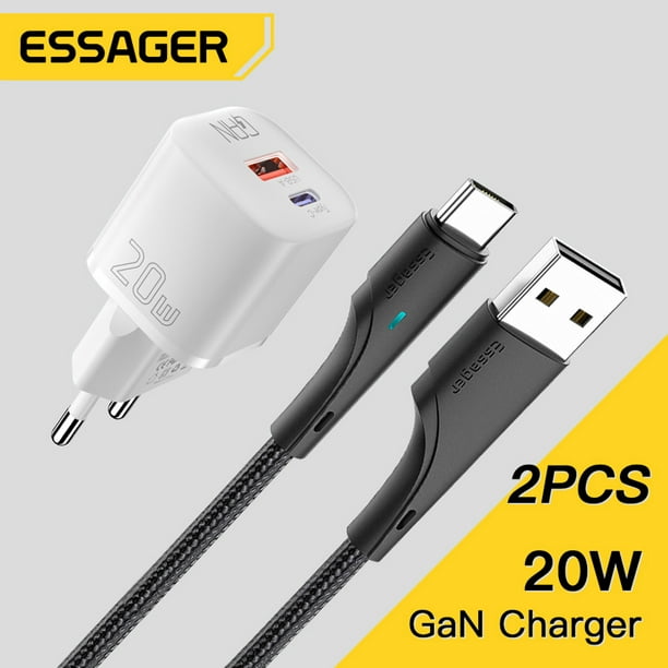 Fuente Cargador 20W + Cable USB-C A Lightning iPhone