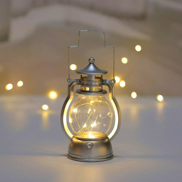 Paquete de 2-11 lámparas de aceite decorativas Lámpara de linterna LED de  Navidad hogar 2 piezas Gloria pequeña lámpara de aceite