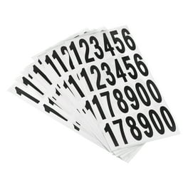 Minilabel 13 números adhesivos de vinilo transparente de 0.197 in,  calcomanías de números