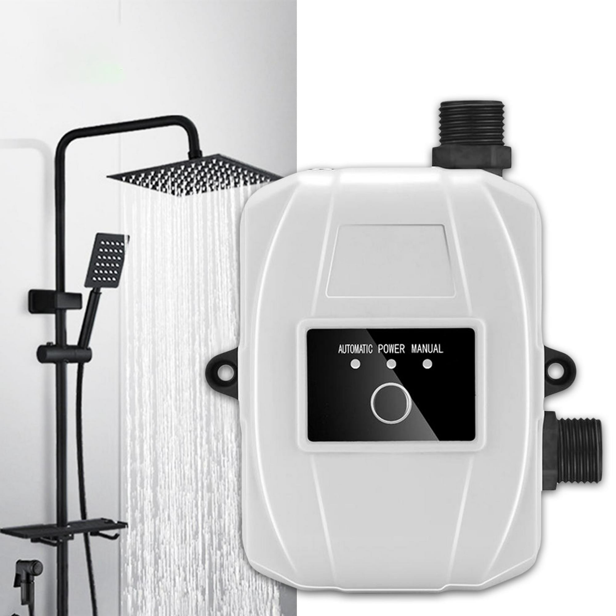  Bomba de refuerzo de ducha doble de 90 W, presión de agua,  interruptor automático con kit para vivienda hogar : Herramientas y Mejoras  del Hogar