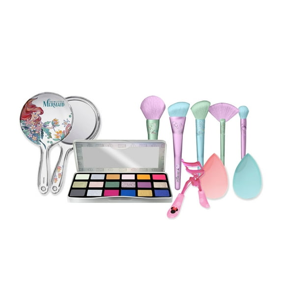disney  set de sombras 18 colores marvel brochas para maquillaje holographic espejo ariel disney