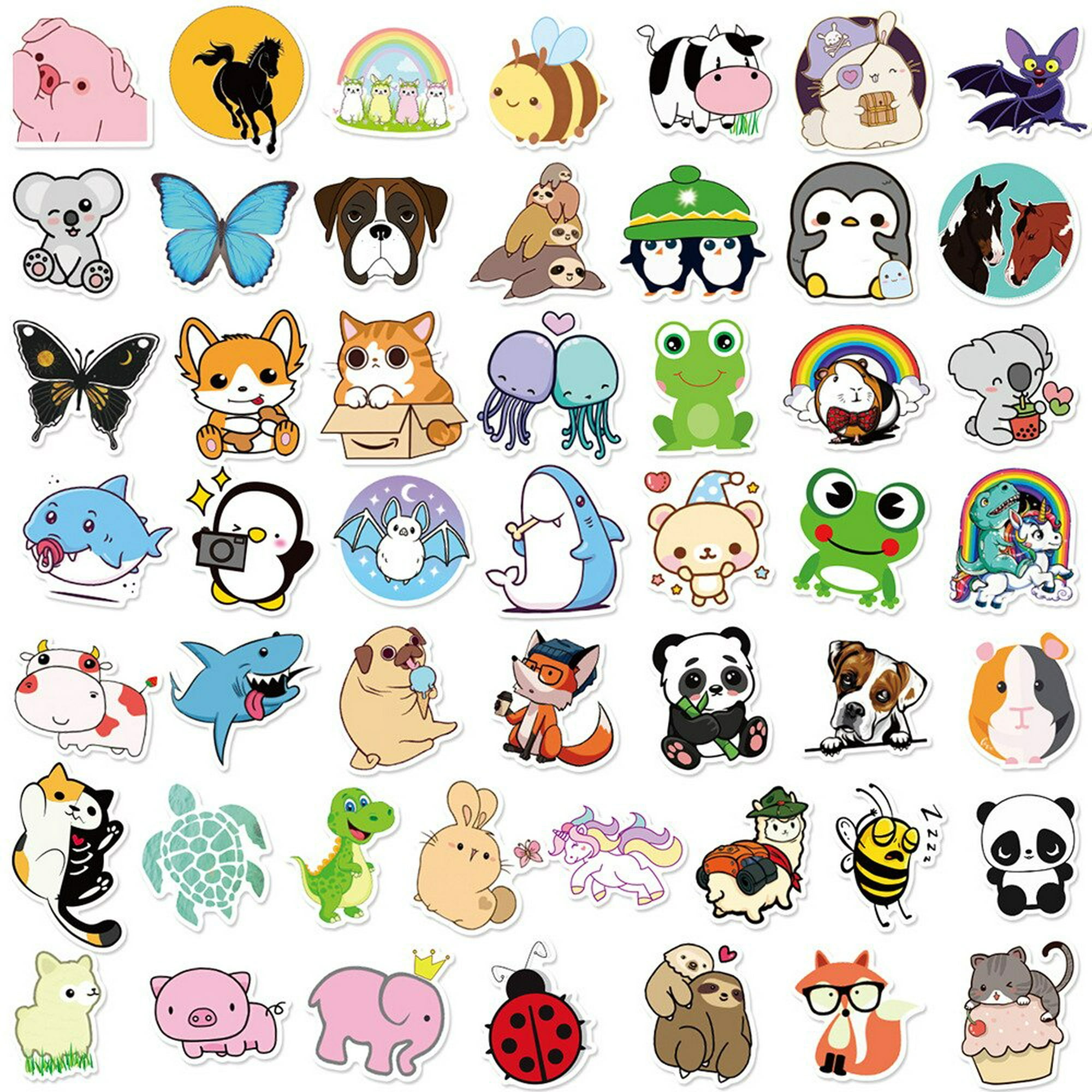 Stickers infantiles animales y números