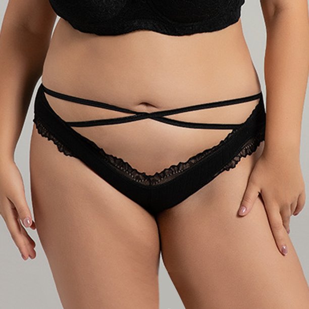 Ropa interior sexy para mujer de gran tamaño encaje de cintura