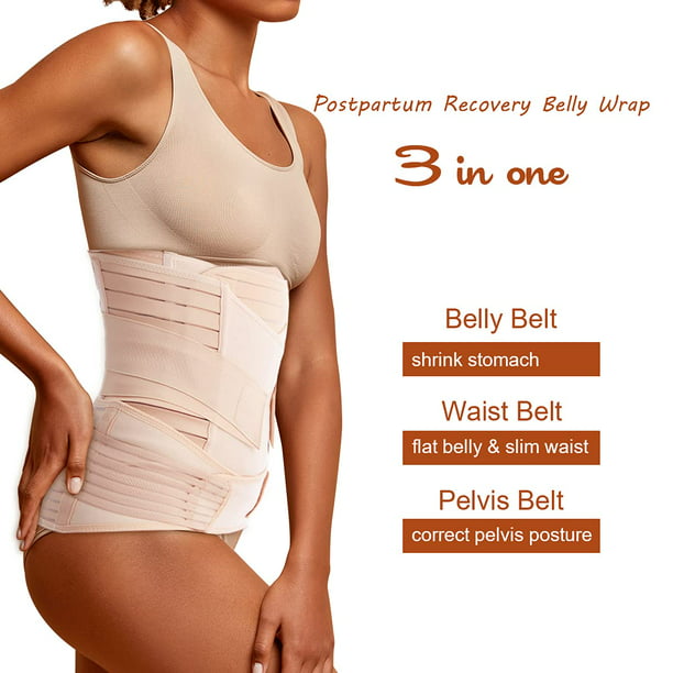 Envoltura de vientre posparto, cinturón de soporte de recuperación de  sección 3 en 1 C, faja abdominal, faja postnatal, cintura moldeadora de  cuerpo Sincero Hogar