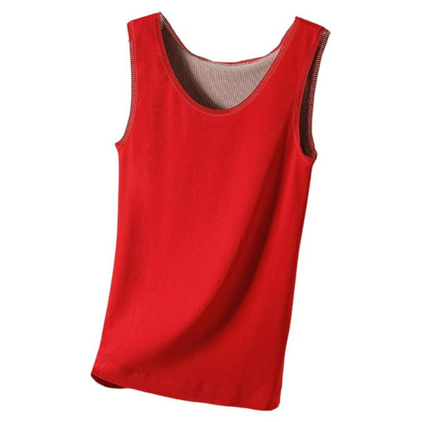 Minnieouse Ropa térmica gruesa de cuello para mujer, ropa térmica ajustada  para estudiantes y niñas, camisa cálida de estilo informal, Ropa interior  Rojo