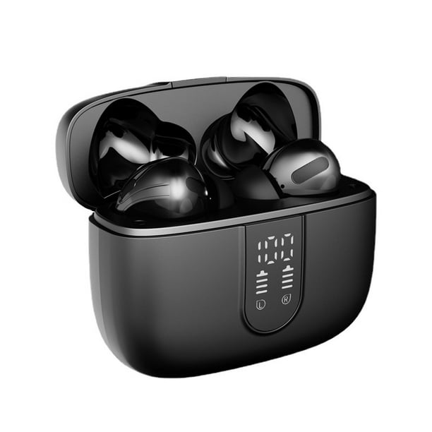 TAGRY Auriculares Bluetooth verdaderos auriculares inalámbricos de  reproducción de 60 horas con pantalla LED de alimentación con estuche de  carga