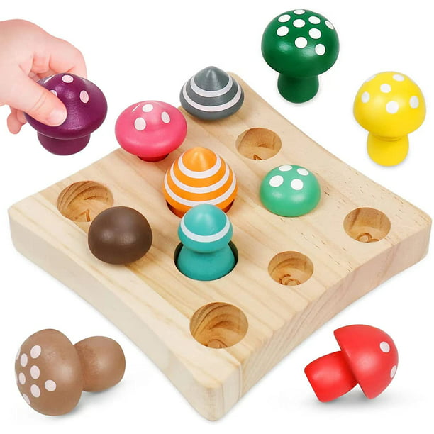 Juguetes educativos de madera Montessori para niños pequeños para bebés,  niños y niñas de 2 a 3 años, juguetes de clasificación de formas, regalos  para niños de 2 a 4 años, juego