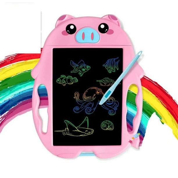 Juguetes para niñas y niños de 3 4 5 6 años, tableta de escritura LCD de  8,5 pulgadas, tablero de dibujo colorido, regalo de cumpleaños para niñas  de