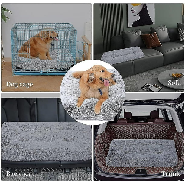 Tapete para cama de perro (21 x 14 pulgadas), almohadilla de felpa suave  para cama de perro, lavable a máquina, tapete para dormir para perro con