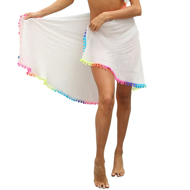 Parcialmente juego Hombre rico Txlixc pareos de playa para mujer, traje de baño de malla transparente con  falda envolvente para bik Txlixc Moda | Walmart en línea