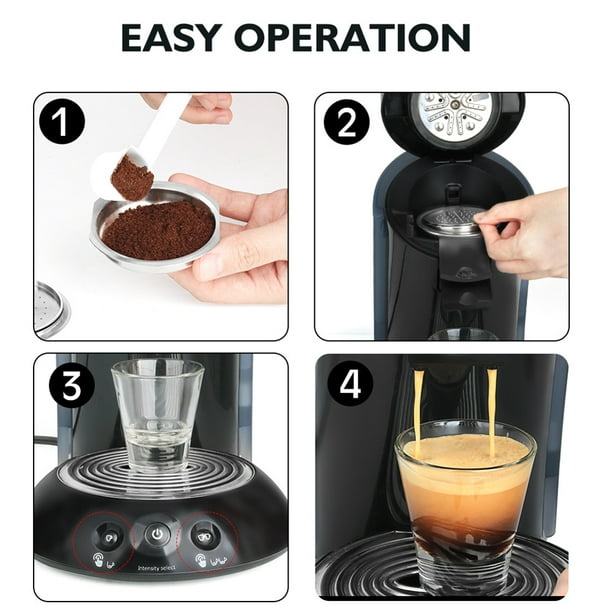 Cápsulas de café de acero inoxidable para máquina de café Philips Ehuebsd  Senseo herramientas de filtro de café cápsulas duras herramienta de cocina