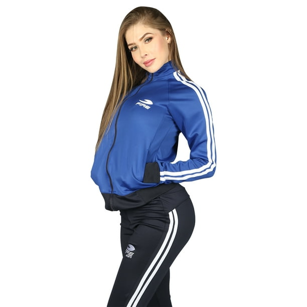 Conjunto Deportivo Dama Mujer Femenil Azul Rey/Azul Marino Grande Fire  Sports Conjunto deportivo/Pants/Azul rey