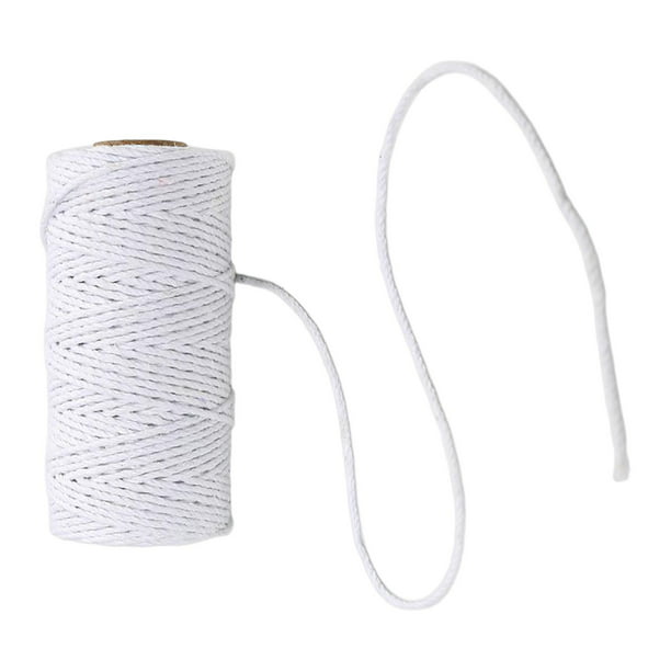 Cordón de macramé de 2 mm metros, de cuerda de embalaje para costura de  cocina de fiesta Blanco Zulema hilo de cocina