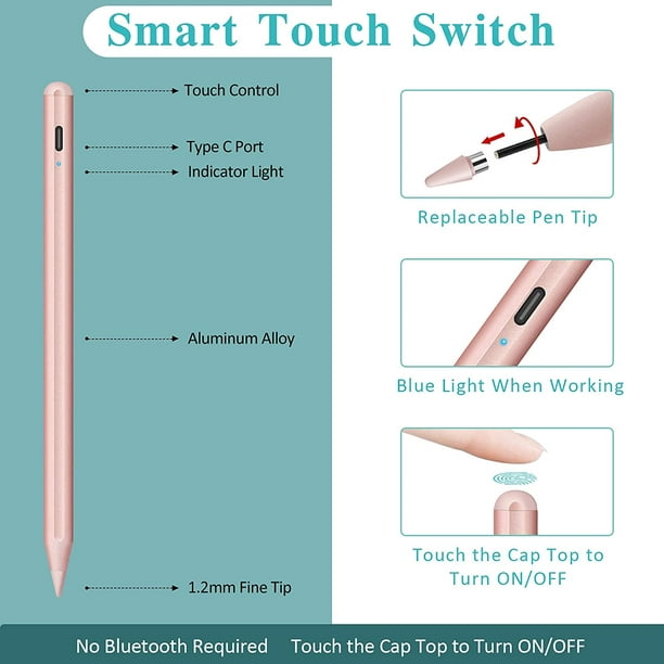 lápiz capacitivo activo para ipad apple pencil 1 2 ios stylus para android tablet  lápiz lápiz para ipad huawei samsung xiaomi smar
