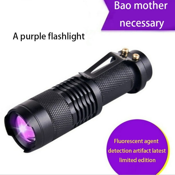 Linterna Luz Ultravioleta Uv 395 Nm Con Zoom Pequeña