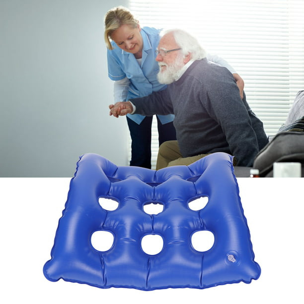 Zyyini Cojín de asiento inflable, cojín antiescaras para silla inflable  para pacientes ancianos postrados en cama con bomba, cojín de asiento para