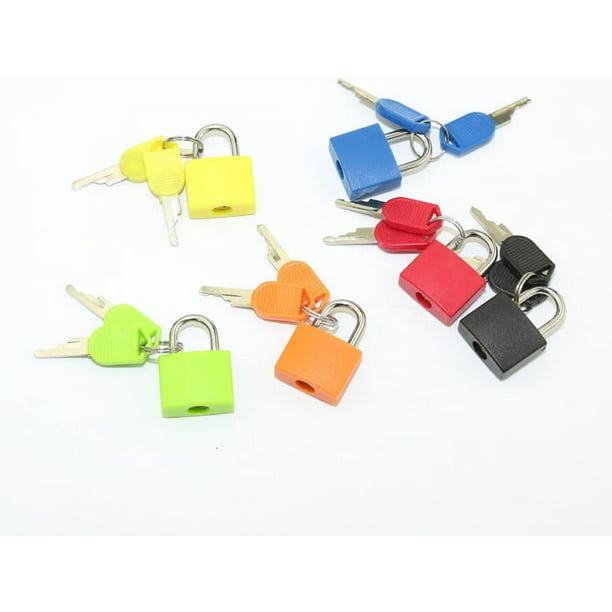 4 candados para maletas con llaves, candados de metal, candado pequeño  multicolor, regalo para equipaje