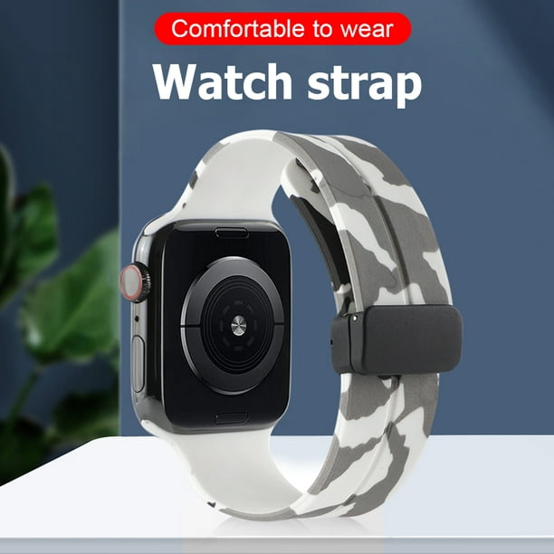Correa Silicona para Smartwatch color Negro 42mm y 44mm