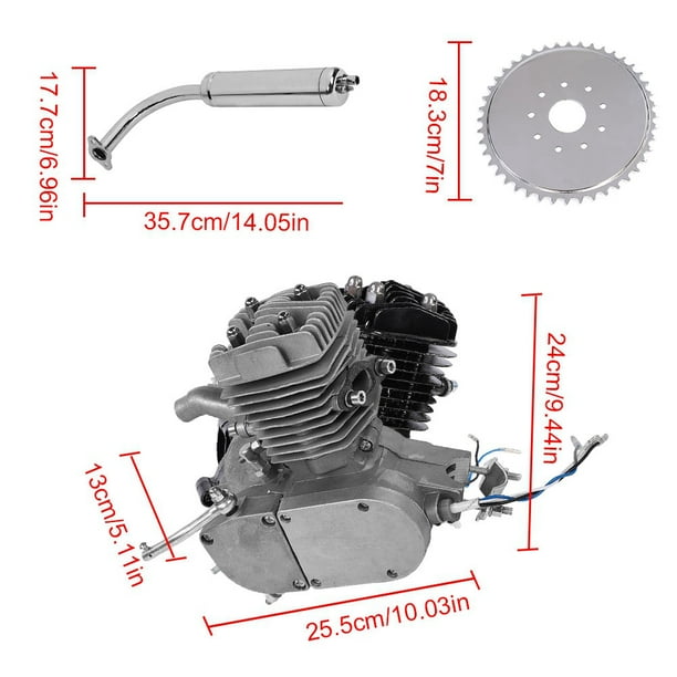 Motor para Bicicleta Kit Altera Bicicleta Motorizada de Gasolina 80 CC 2  Tiempos