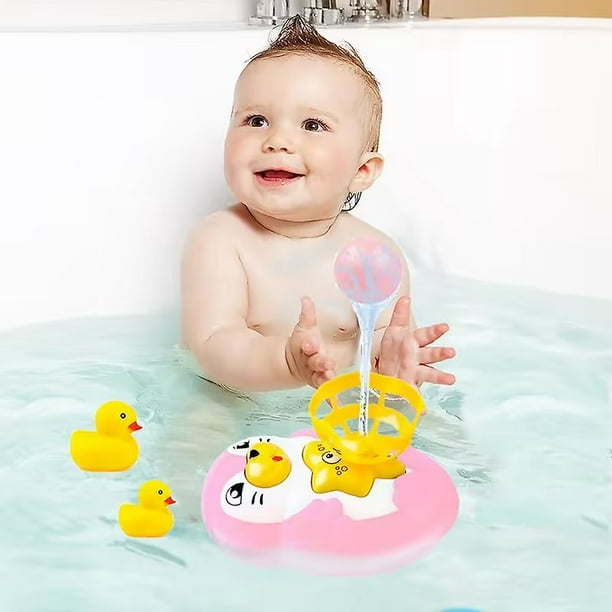 Juguete de bañera con ducha y juguetes flotantes, juego de pesca para niños  pequeños y bebés