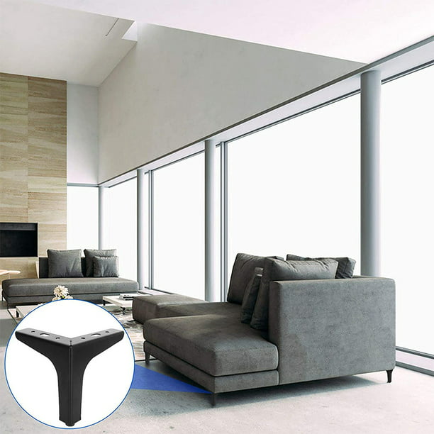 4 Pcs Patas para Sofas de Metal Patas de Repuesto para Muebles Triangulares  para Mesa Armario