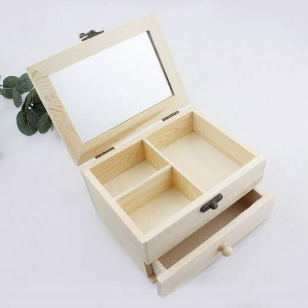  Caja de recuerdos de madera, caja de madera decorativa