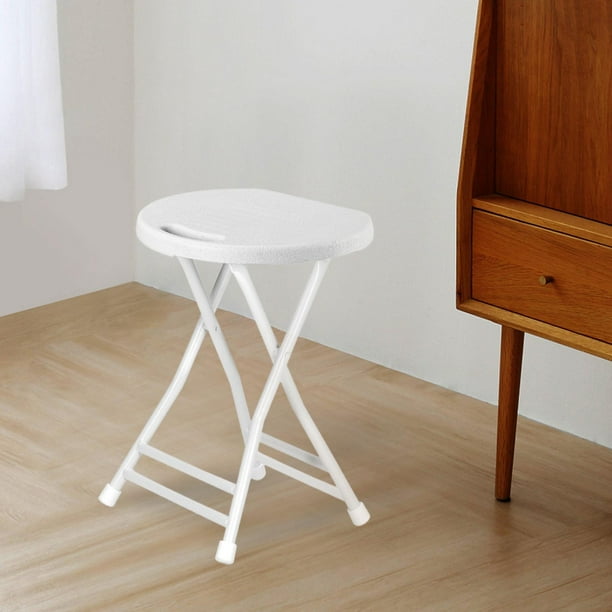 El taburete plegable de madera es portátil, fácil de plegar y no ocupa  espacio (color: color madera)