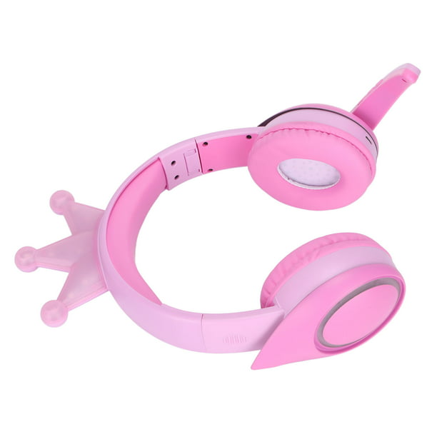 Auriculares Bluetooth para niños Crown multifunción inalámbricos y con cable  para niñas con micrófono para la escuela, estudio, viaje en casa