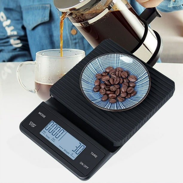 Báscula de café con temporizador portátil LCD digital Cocina electrónica  Escala - China Balanza electrónica de cocina, balanza electrónica de cuchara