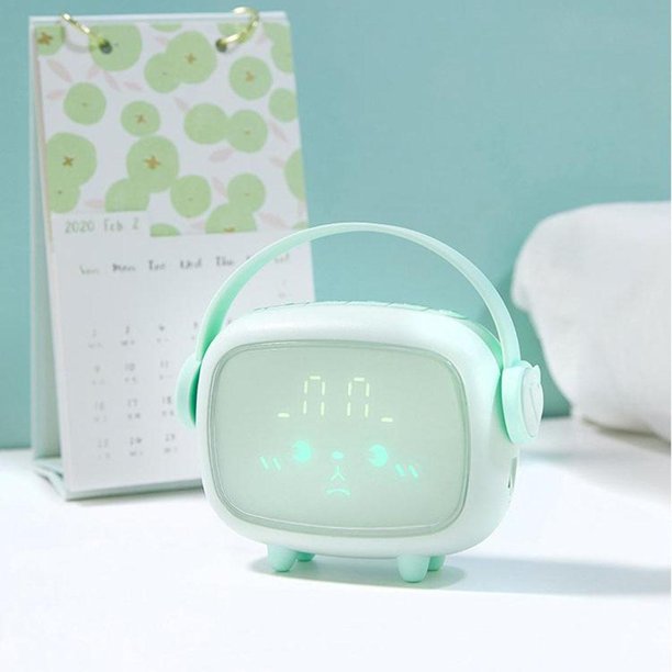 Reloj despertador para , luz de reloj con temporizador de entrenador de  sueño para Sunnimix niños despertador luz de noche