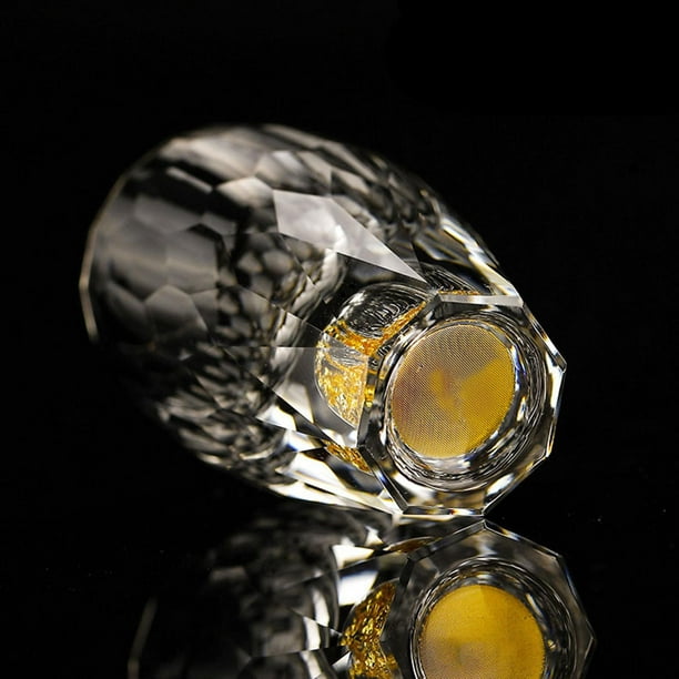 2x Vaso de Cristal Vaso de Lámina de píritus Cristal Diamante Corte de  Espejo para Reuniones Familiares Fiestas Sunnimix Utensilios de licor