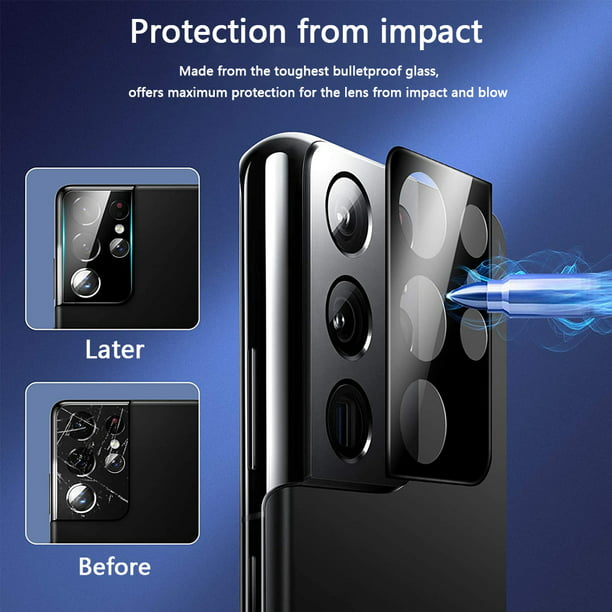 Protector de pantalla para Xiaomi Redmi Note 12S con protector de lente de  cámara, dureza 9H antiarañazos, protector de vidrio templado, compatible