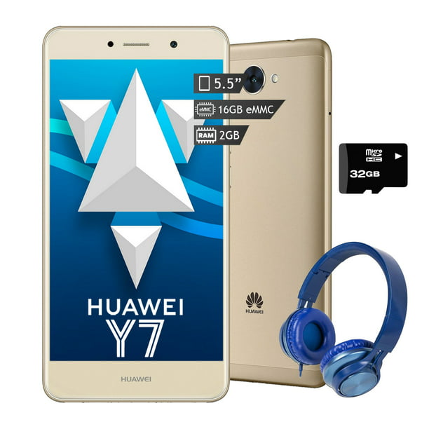 Disminución fútbol americano Crueldad Smartphone Huawei Y7 16GB 2GB Ram Dual Sim más Micro SD 32GB y Diadema |  Walmart en línea