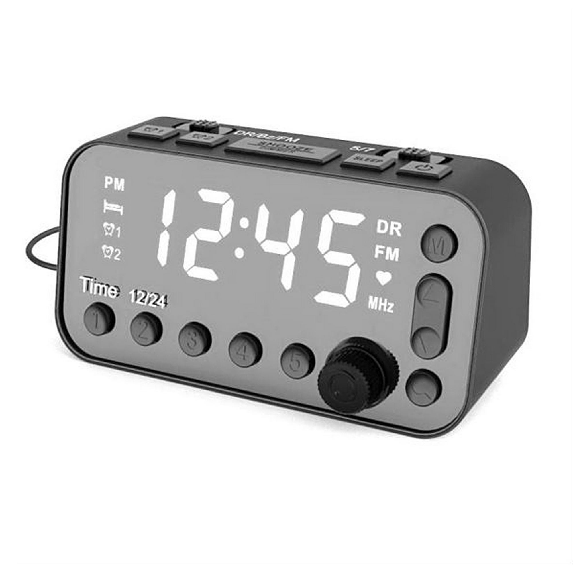  uscce Radio reloj despertador para dormitorio, 0-100