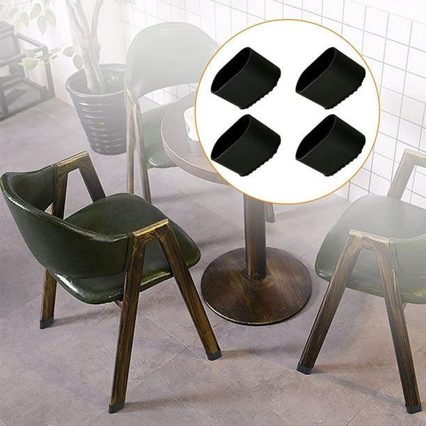 12 tapas ovaladas para patas de silla al aire libre, cubiertas de plástico  para patas de silla, protectores de suelo, sillas de 0.787 x 1.575 in