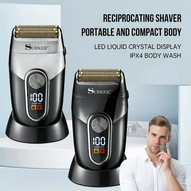 Afeitadora para hombres, afeitadora eléctrica para barba, máquina de  afeitar de lámina para limpieza del cabello, herramienta de afeitado de  barba, af