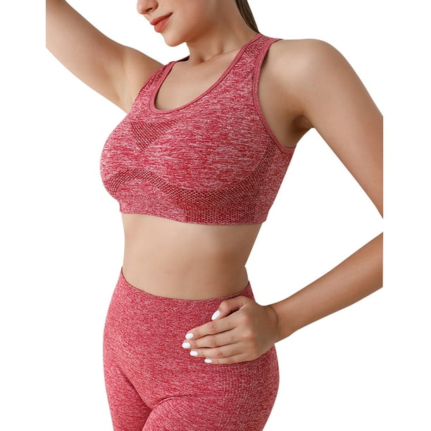 Conjunto De Yoga Trajes de ropa deportiva para mujer Traje deportivo sin  costuras portátil Artículos deportivos elásticos