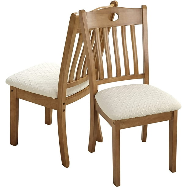  Fundas de asiento de silla de jacquard, fundas de asiento  elásticas para sillas de comedor, fundas de asiento suaves y elásticas de  elastano para sillas de comedor, fundas de asiento lavables