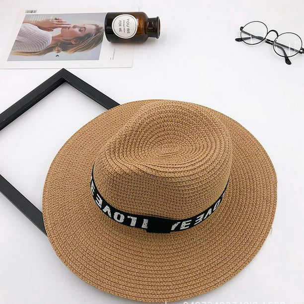 Sombrero de paja plegable de cabeza grande para hombre, sombrero de vaquero  de Panamá para exteriores