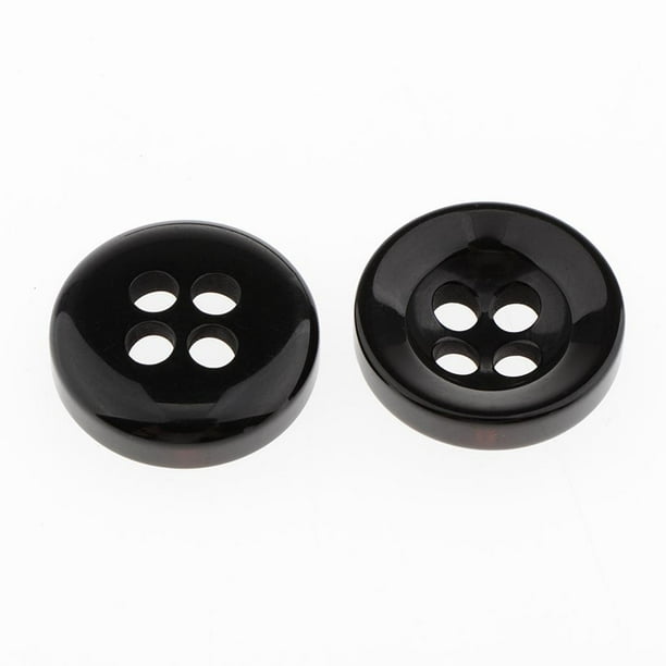 50 piezas de resina botones negros para coser botones para