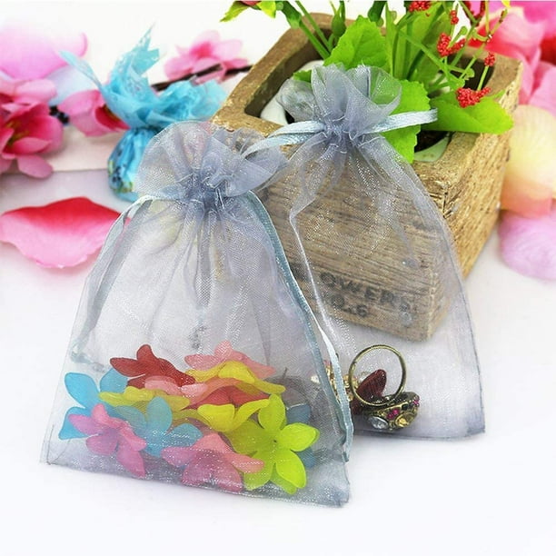 100 Uds. Bolsa Bonita Para Joyería, Bolsas Pequeñas Con Cordón Para  Envolver Regalos, Paquete De Recuerdo De Fiesta De Boda, Abalorio De Flor  Seca Transparente, Bolsa De Embalaje Para Regalos De Chocolate