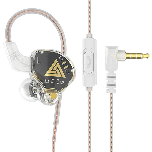 QKZ AKX Auriculares con micrófono en la oreja Auriculares Jack de 3,5 mm  para juego (Negro) Hugtrwg Nuevos Originales
