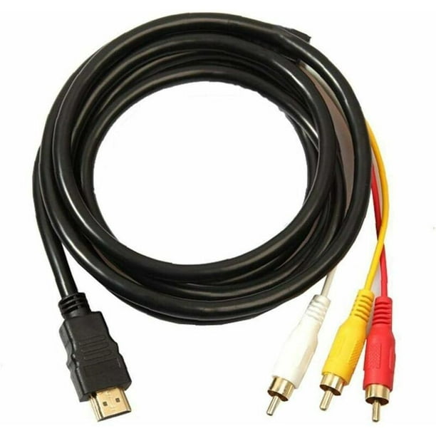 Cable HDMI RCA 3 Cable adaptador convertidor HDMI a RCA Cable