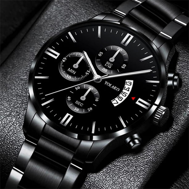  El nuevo reloj de moda de lujo para hombre, reloj deportivo de  acero inoxidable, reloj deportivo RELOJ Hombre de hombres Erkek KOL Saati Relojes  para hombre, 3 : Electrónica