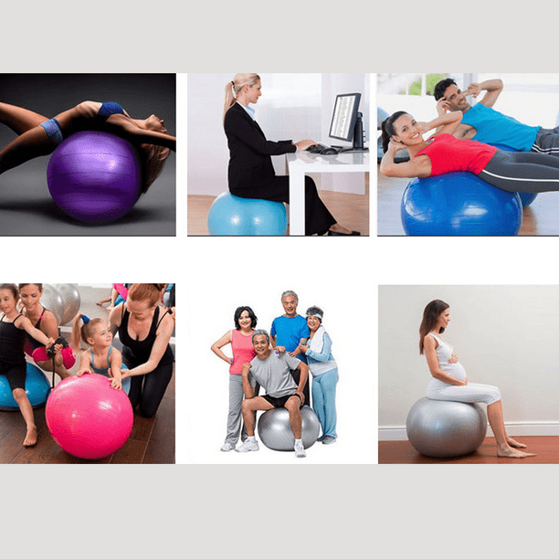  Exercise Balls Pelota de yoga para mujeres embarazadas,  engrosamiento antideslizante para entrenamiento de integración sensorial de  los niños, pérdida de peso, estabilidad y equilibrio, hogar, oficina y  gimnasio : Deportes y