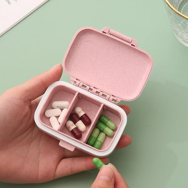 Caja de almacenamiento de píldoras para medicamentos, organizador de  medicamentos con tapas de Clip, BANYUO