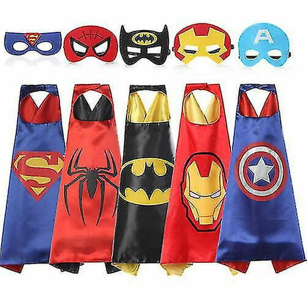 Niños Niños Marvel Superhéroe Superman Dc Capa Capa con máscara para los  ojos Traje de fiesta
