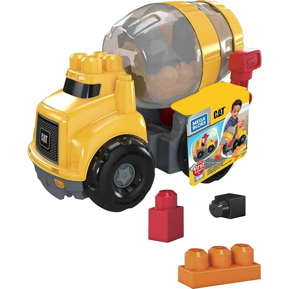 mega bloks cat cement mixer con grandes bloques de construcción construir juguetes para niños pequeños 9 pie mega mega